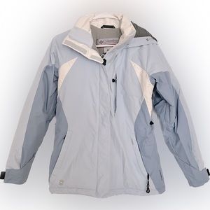 (Sm) Columbia Ice Blue Snow Jacket Coat